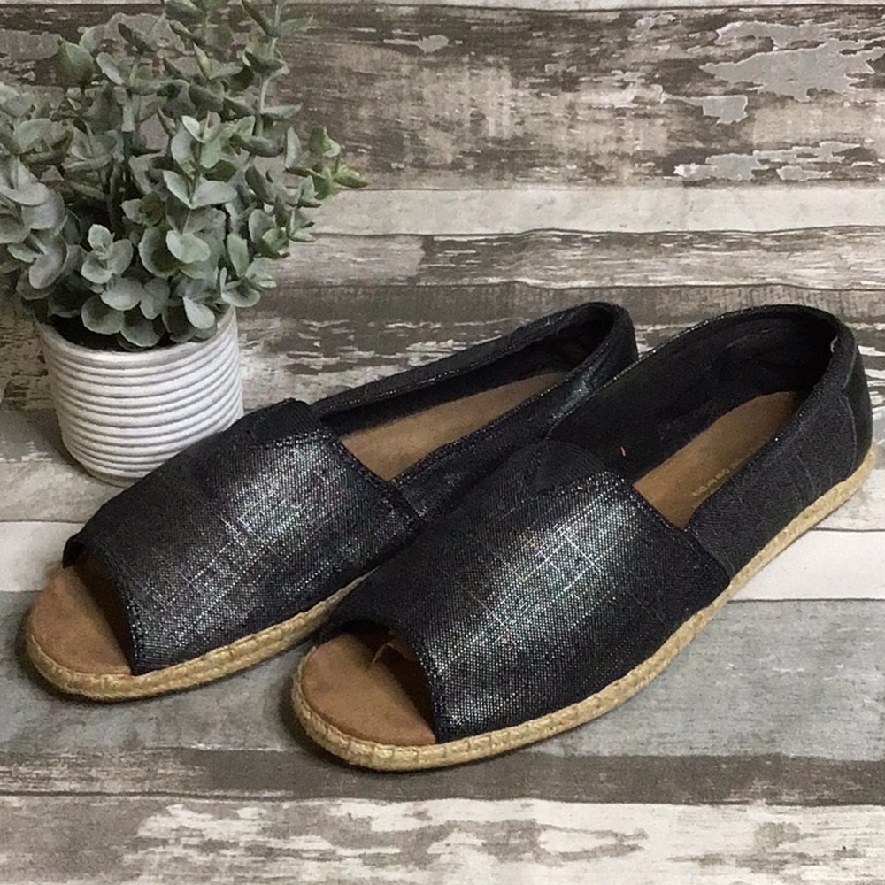 Tom’s Open Toe Espadrille Sz 9.5